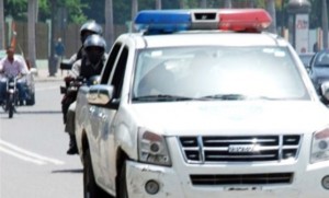 patrulla policial en Uasd