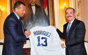 Presidente Medina recibe a Alex Rodríguez