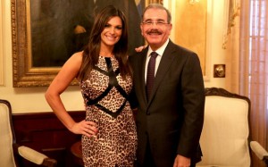 Presidente Medina recibe visita de cortesía de presentadora Bárbara Bermudo