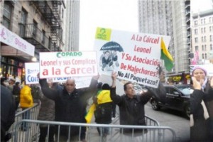 protesta contra Leonel
