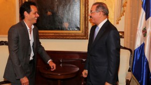 Salsero Marc Anthony visita al presidente Danilo Medina
