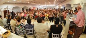 BOCA CHICA.- El presidente del PRSC, Carlos Morales Troncoso, habla en la apertura del IV Congreso Joaquin Balaguer con la asistencia de cerca de mil delegados de todo el pais.