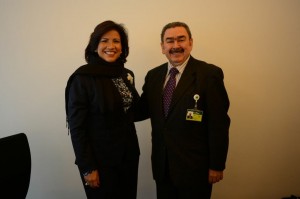 La vicepresidenta Margarita Cedeño de Fernández y el presidente de Ecopetrol, Javier Genaro.