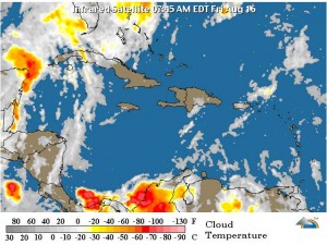 Onamet prevé ocurrencias de chubascos aislados en horas de la tarde y noche; monitorea la tormenta Erín