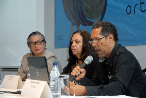 Delia Blanco, Laura Gil y Amable López Meléndez
