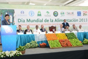La vicepresidenta Margarita Cedeño habla en el acto de celebración del Día Mundial de la Alimentación