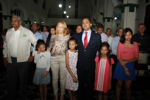 Misa de Accion de Gracias por triunfo Omar Guevara al Comite Central del PLD, en la Iglesia San Juan Bosco
