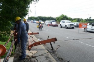 Cierran hasta marzo puente sobre Río Haina