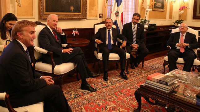Danilo y Biden están reunidos en el despacho presidencial