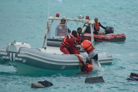 Aerodom realiza simulacro de accidente de aviación en el mar