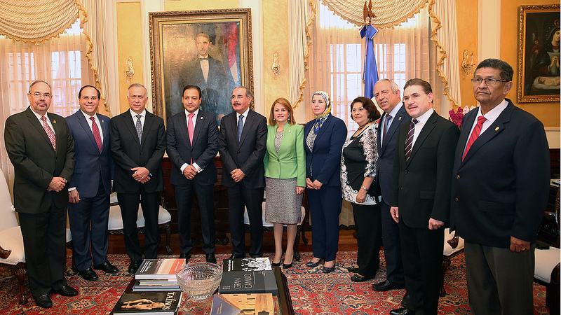 Presidente Medina recibe a legisladores de Centro América y el Caribe