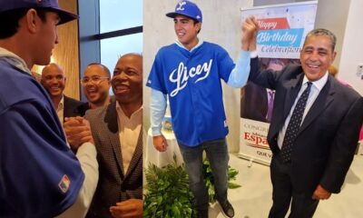 El prospecto dominico-estadounidense, Adrián Rodríguez, quien jugará con los Tigres del Licey en la próxima temporada de béisbol.