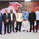 Desde la izquierda, el cónsul dominicano en New Jersey, Angel Pichardo; Wilson Rodríguez, Mijail Peralta, Mariano Hernández, Juan Francisco Vásquez (Juampa), Rey Andújar y Luis Miñoso.