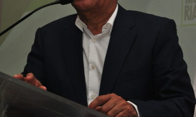 El gerente general de Cooperativa Empresarial, José Joaquín Suriel, mientras interviene en la XX Asamblea General Ordinaria y ceremonia del 30 aniversario de la entidad.