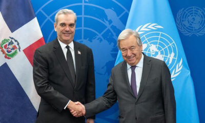 El presidente Abinader y Secretario General ONU, António Guterres.