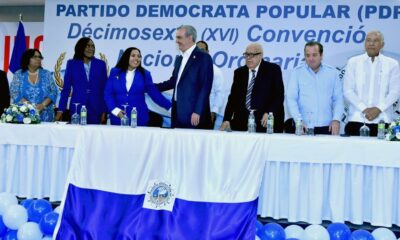 El presidente Luis Abinader en el acto de proclamación de su candidatura presidencial por el Partido Demócrata Popular (PDP).