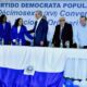 El presidente Luis Abinader en el acto de proclamación de su candidatura presidencial por el Partido Demócrata Popular (PDP).