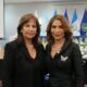 Peggy Cabral viuda de Peña Gómez, y la nueva presidenta del PARLACEN, Silvia García Polanco, en la ceremonia de juramentación celebrada en Guatemala.
